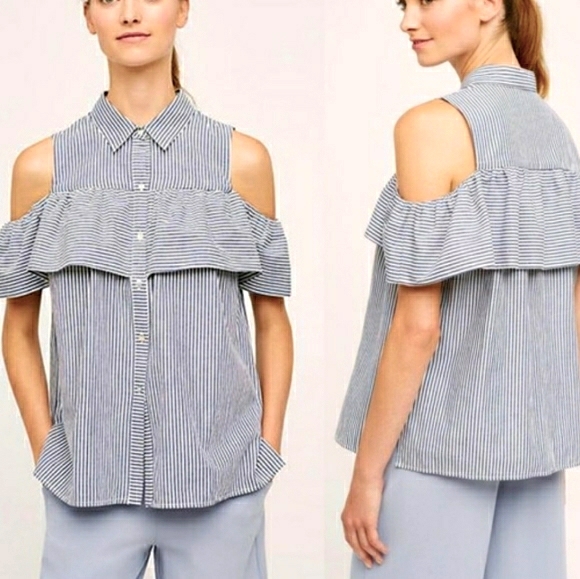 Anthropologie cold shoulder top - Picture 3 of 3